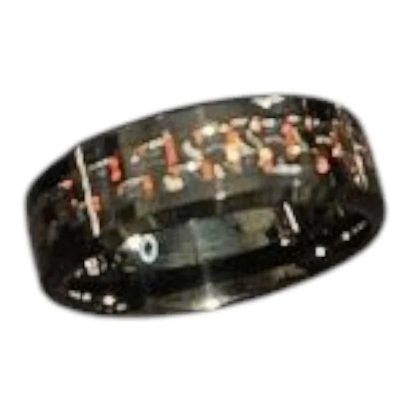 Black & Red Tungsten Carbide Ring, One Size 11 - Picture 2 of 7